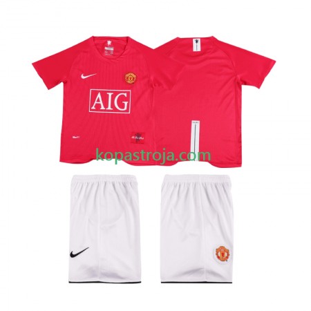 Billiga Fotbollströjor Manchester United Premier League 2007 2008 Retro Barn Hemma tröja Kortärmad